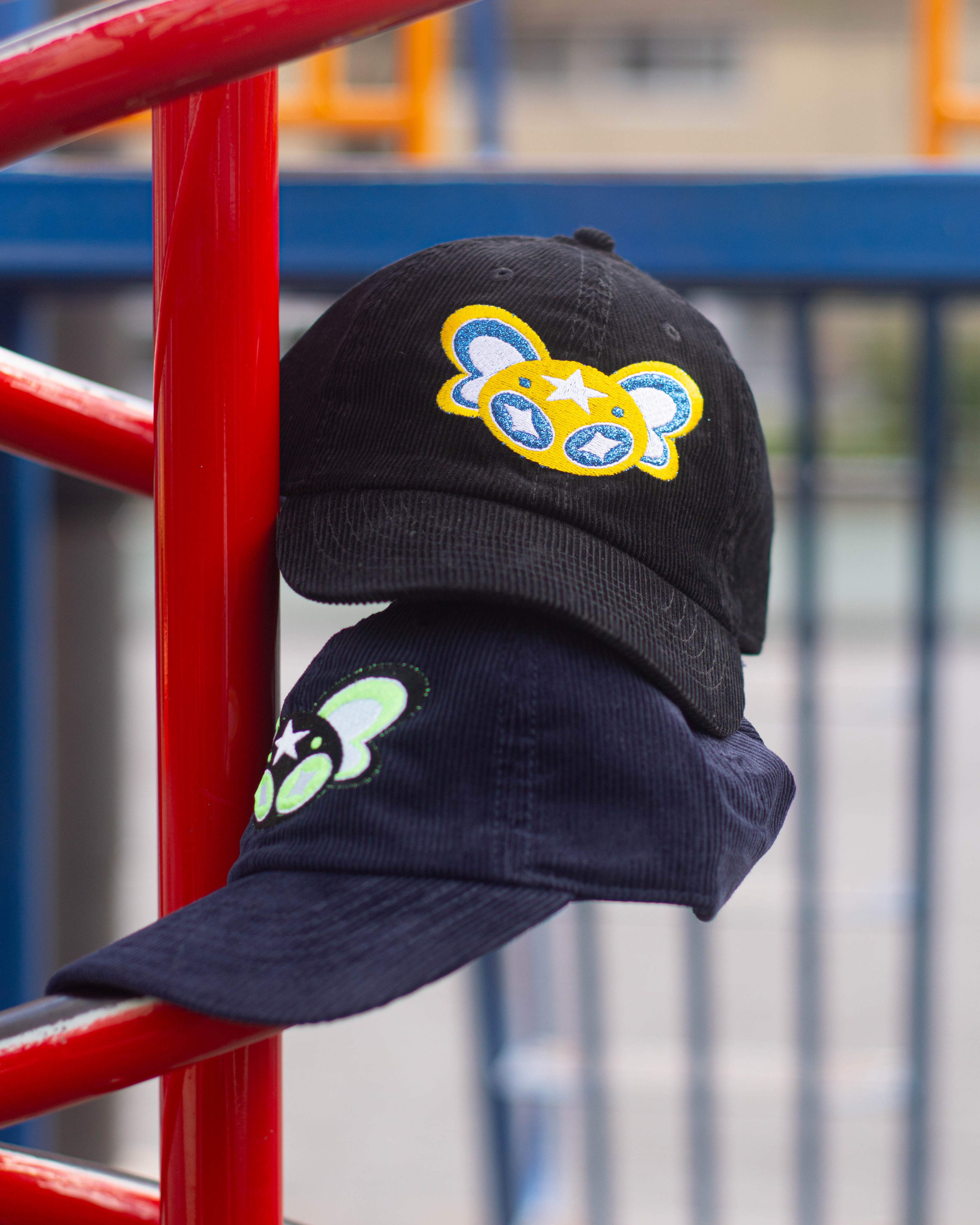 Papillon Corduroy Cap / Black or Navy